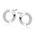 Cercei argint cerc 8 mm cu pietre DiAmanti Z2003ER_W-DIA (Argint 925‰ 1,1 g.)